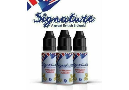SIGNATURE 10 x 10ML = 100ML E-LIQUID ALL FLAVOURS ALL STRENGTHS