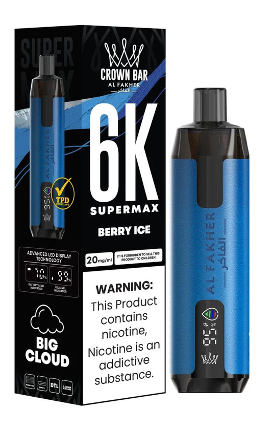 Al Fakher Supermax 6000 Puffs Disposable Vape berry ice