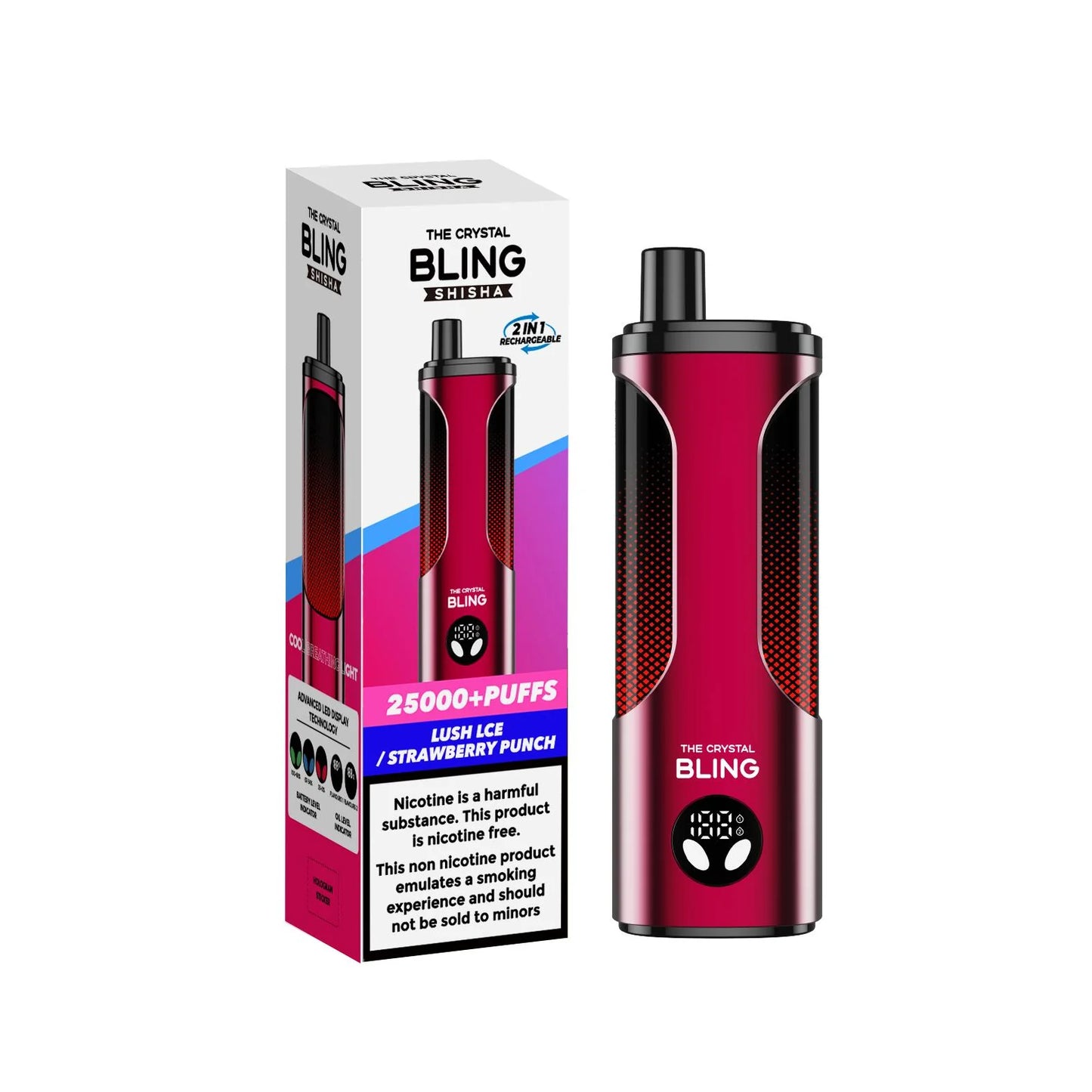 Crystal Bling Shisha 25000 Puffs (Box of 5)