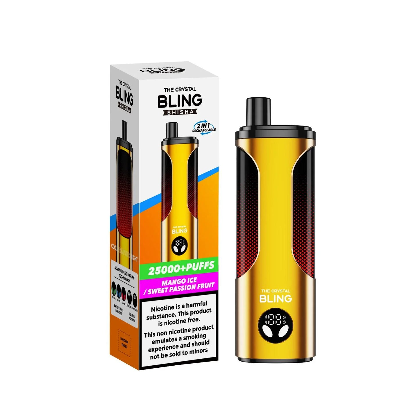 Crystal Bling Shisha 25000 Puffs (Box of 5)