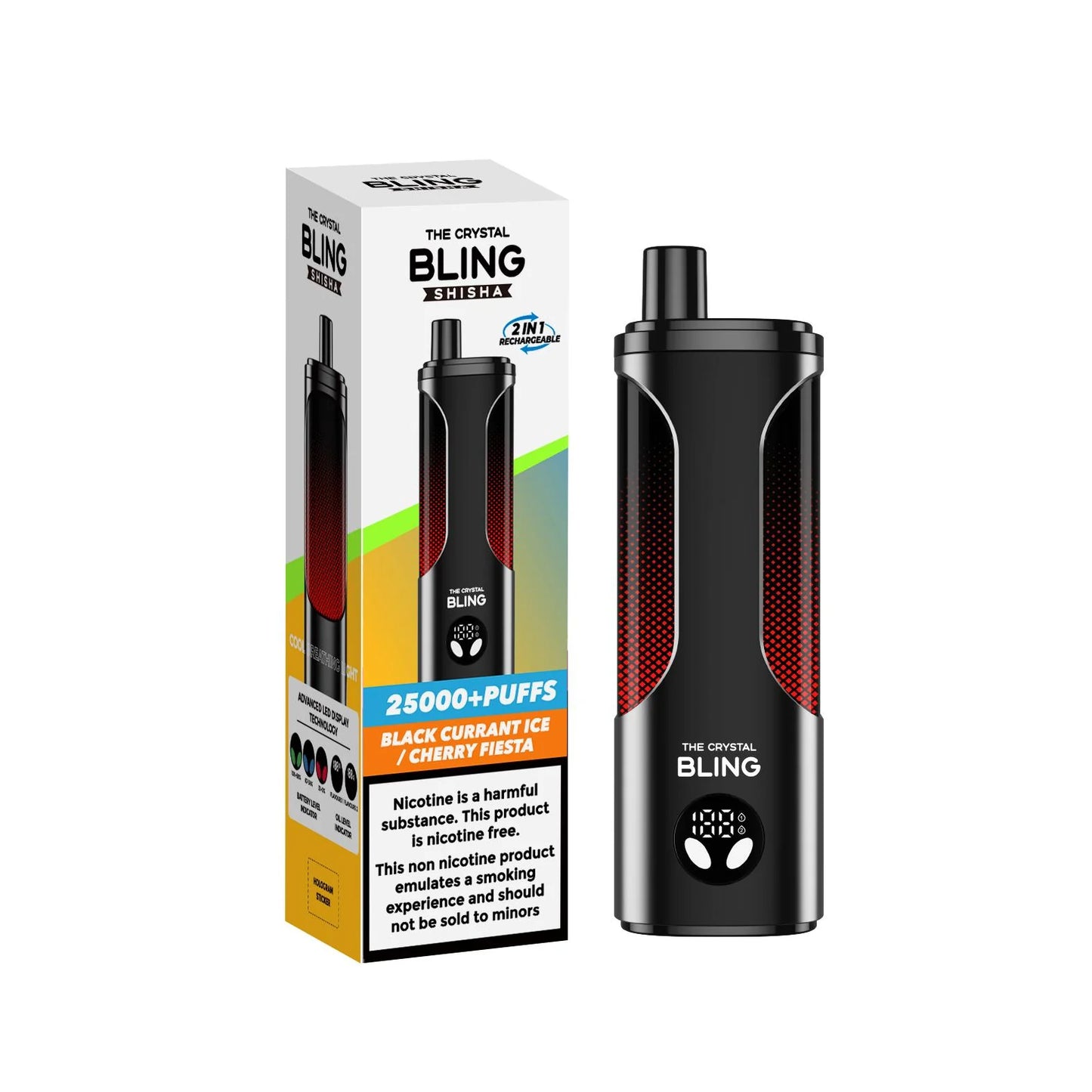 Crystal Bling Shisha 25000 Puffs (Box of 5)