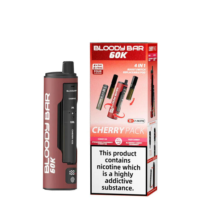 Bloody Bar 60k Prefilled 4 In 1 Pod Vape Kit Box of 5