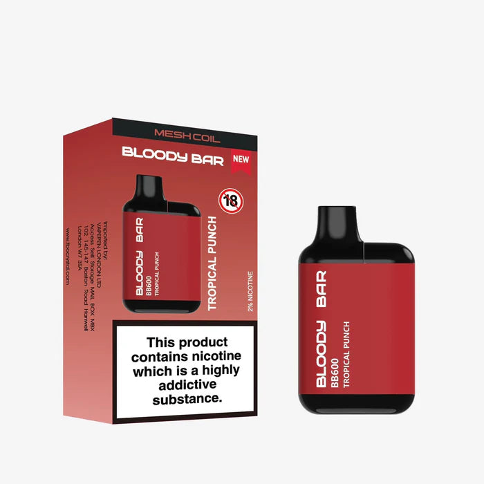 Bloody Bar BB600 Prefilled Pod Vape Box of 10