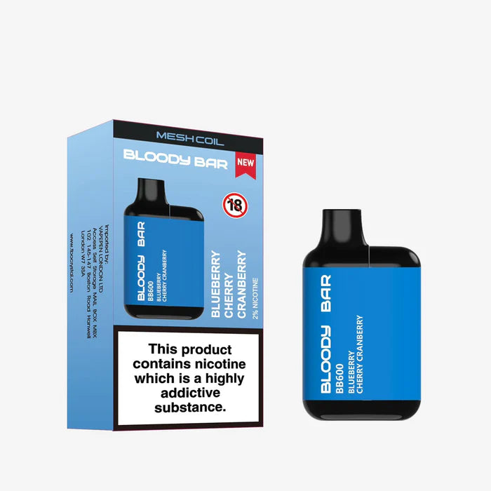 Bloody Bar BB600 Prefilled Pod Vape Box of 10