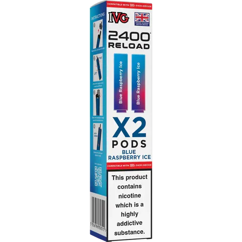 IVG 2400 Reload 2-in-1 Prefilled Vape Pods (Pack of 5)
