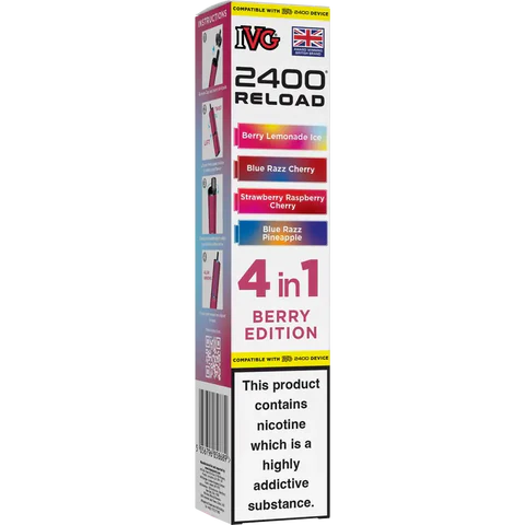 IVG 2400 Reload 4-in-1 Multi Flavour Prefilled Vape Pods (Pack of 5)