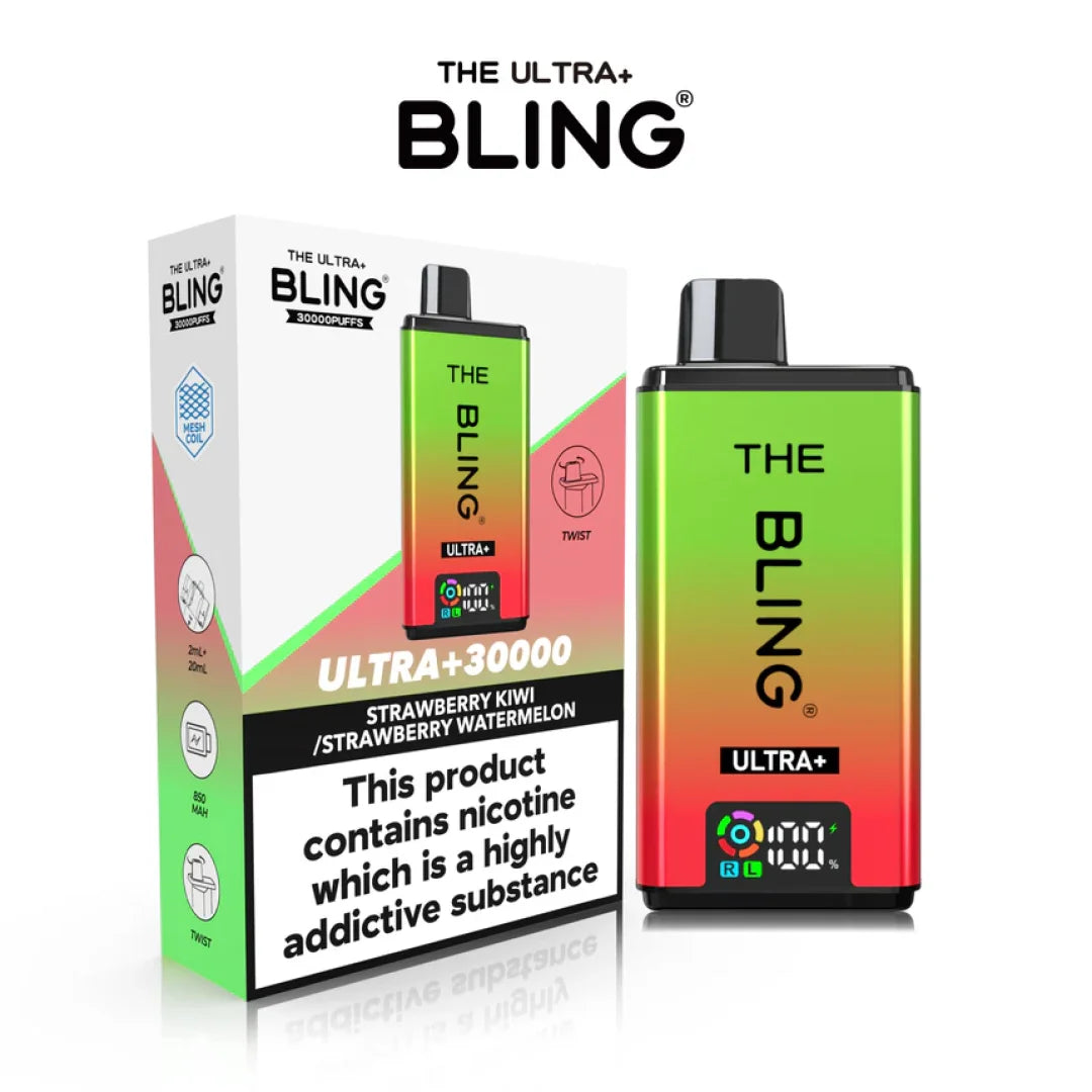 The Bling Ultra Plus 30000+ Puffs Prefilled Pod Kit (Pack of 3)