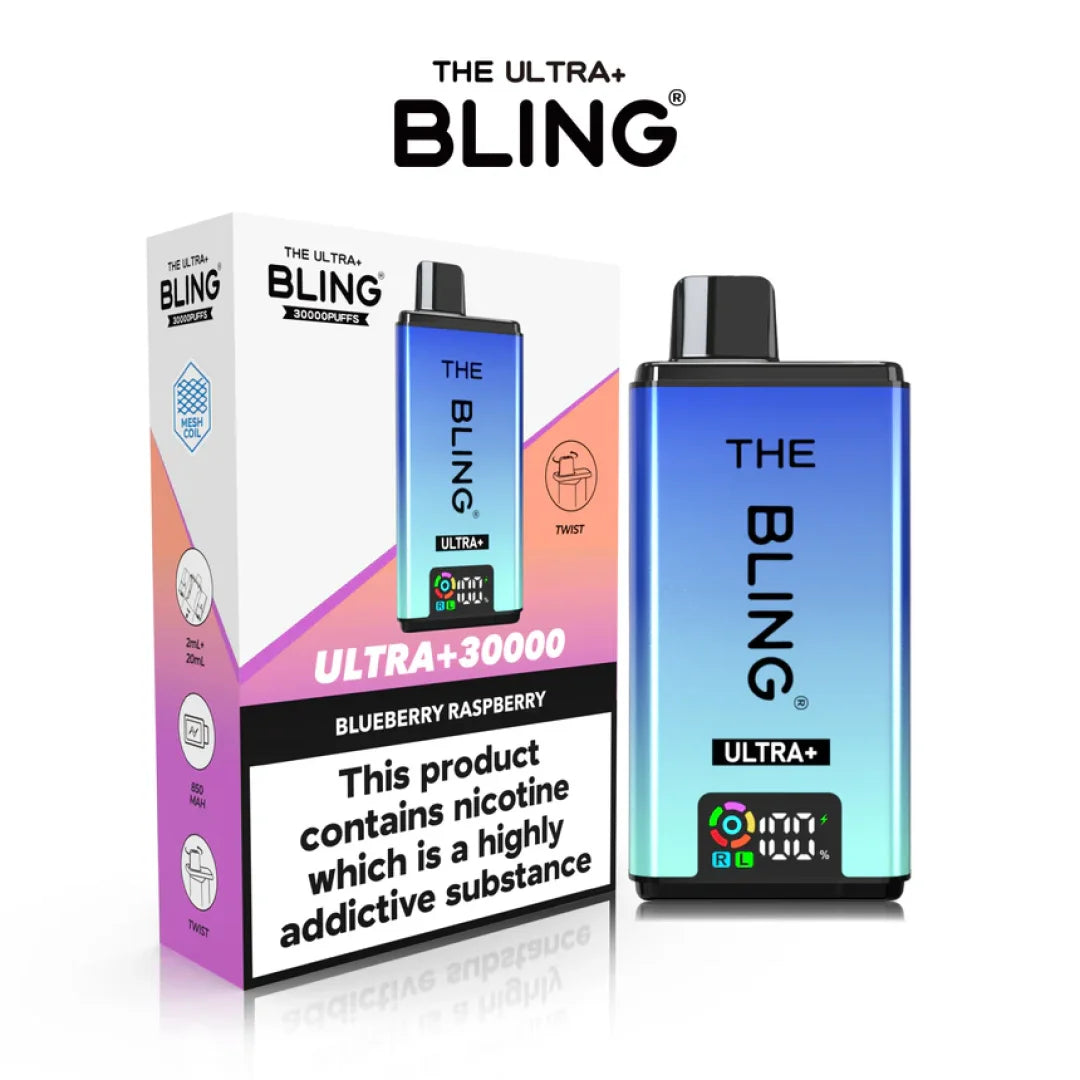 The Bling Ultra Plus 30000+ Puffs Prefilled Pod Kit (Pack of 3)
