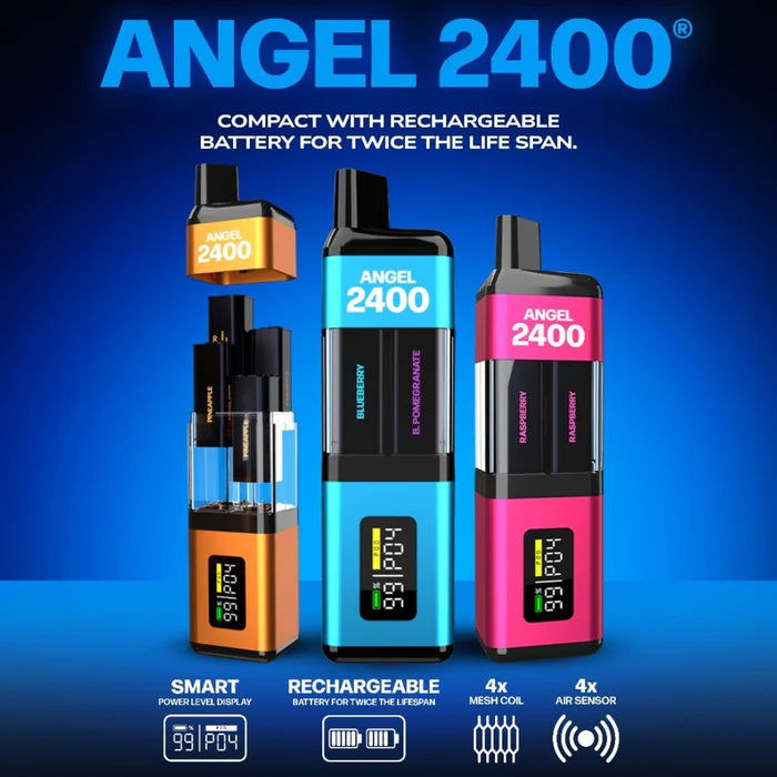 Vapes Bars Angel 2400 Puffs Disposable Vape (Box of 5)