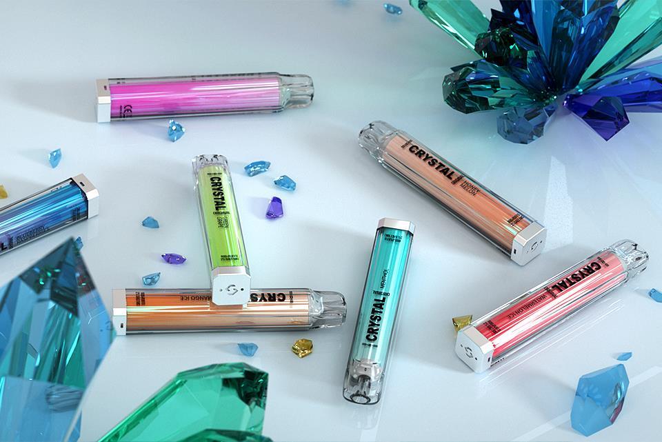 collection Crystal Vape on a table