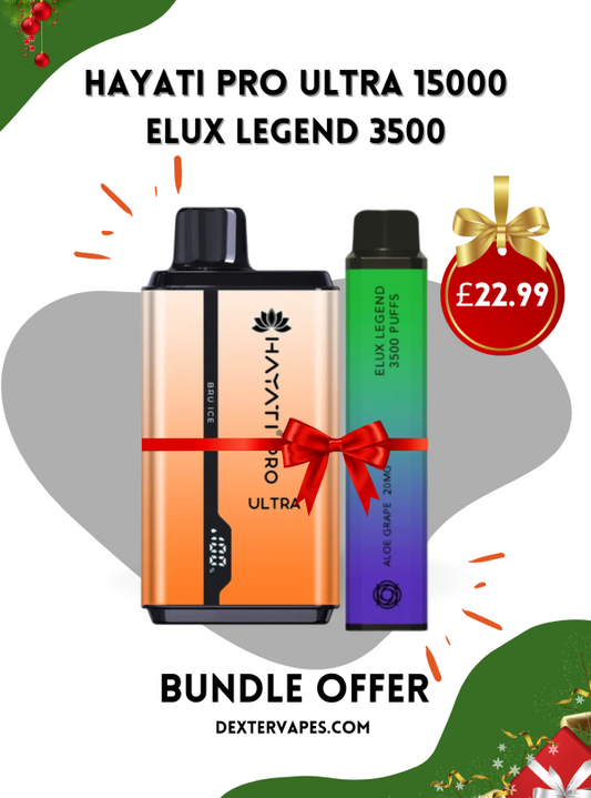 Hayati Pro ultra 15000 + Elux Legend 3500 (Any 2 random devices)