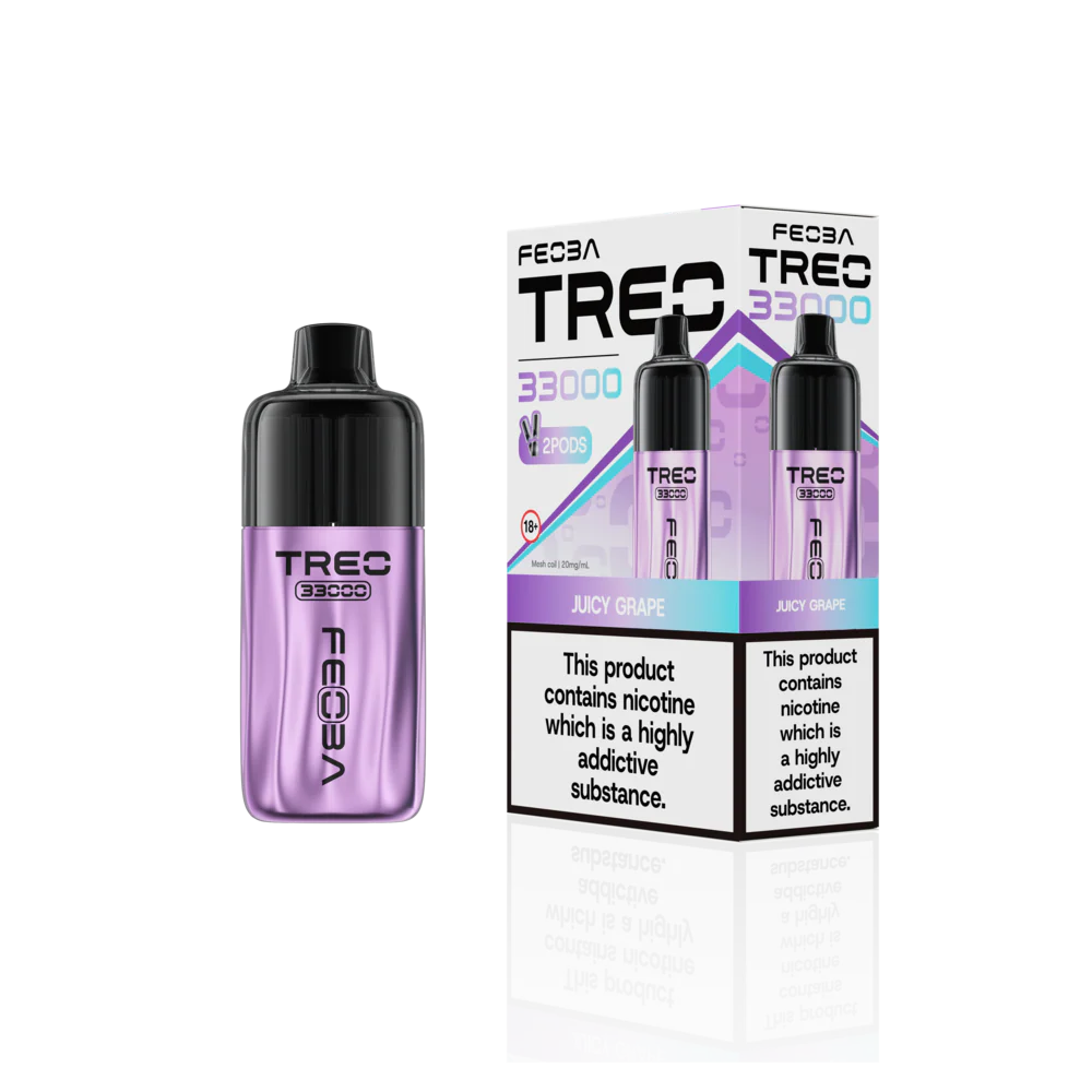 Feoba Trio 33000 Pre-filled Vape Pod Kit- Dual Flavour- 20mg -6 Pack