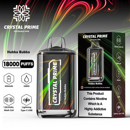 Crystal Prime Deluxe 18000 Puffs Disposable (Buy 10 Boxes )