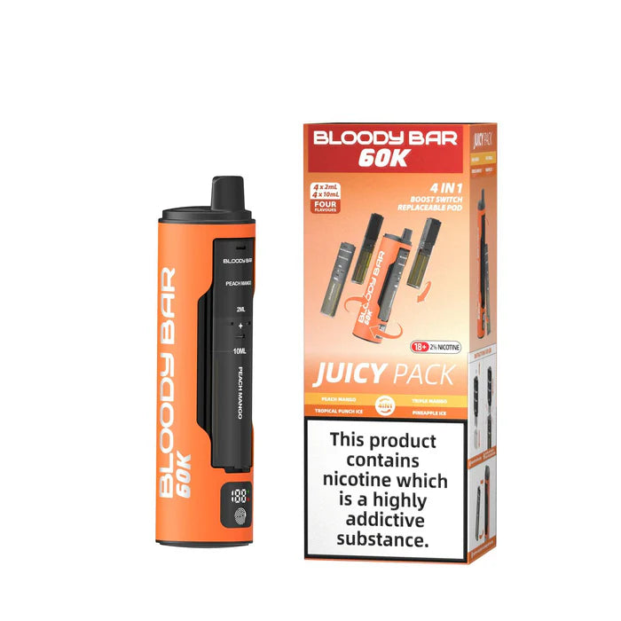 Bloody Bar 60k Prefilled 4 In 1 Pod Vape Kit Box of 5