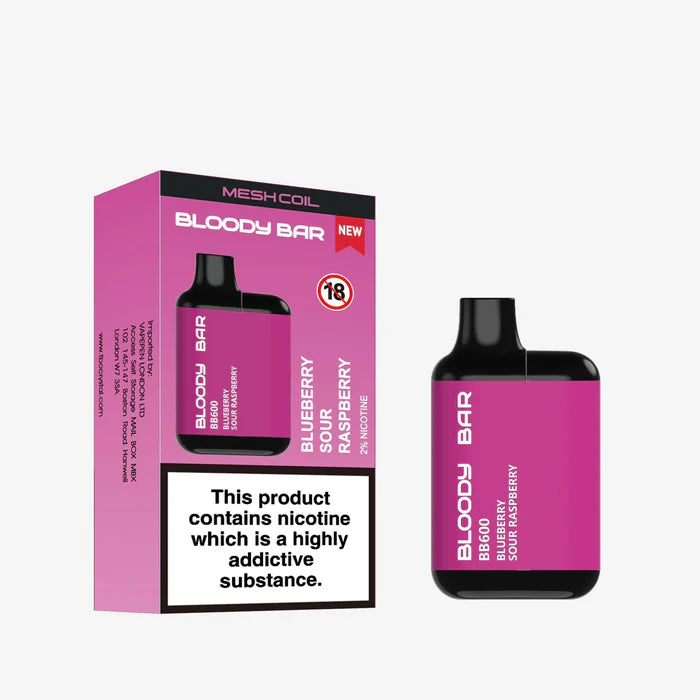 Bloody Bar BB600 Prefilled Pod Vape Box of 10