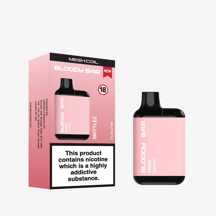 Bloody Bar BB600 Prefilled Pod Vape Box of 10