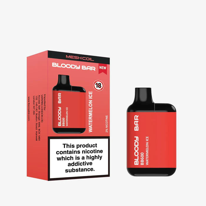 Bloody Bar BB600 Prefilled Pod Vape Box of 10