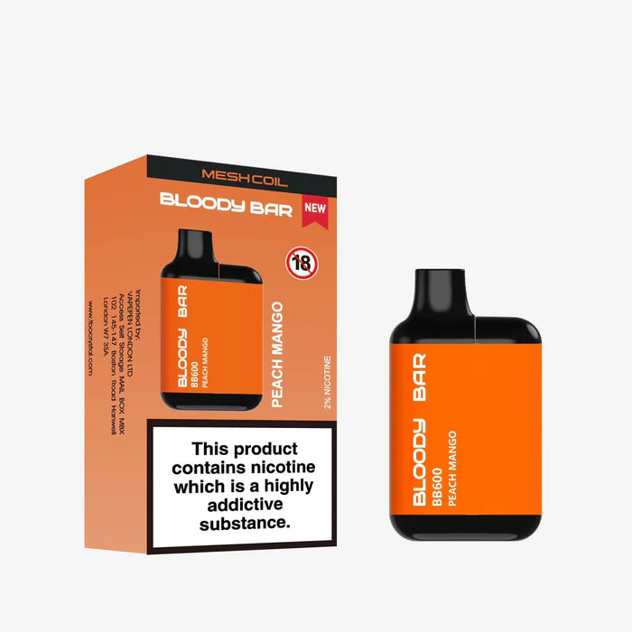 Bloody Bar BB600 Prefilled Pod Vape Box of 10