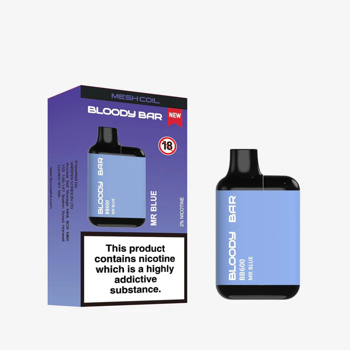 Bloody Bar BB600 Prefilled Pod Vape Box of 10