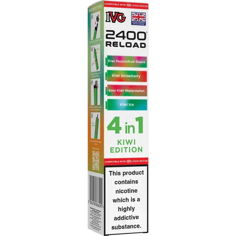 IVG 2400 Reload 4-in-1 Multi Flavour Prefilled Vape Pods (Pack of 5)