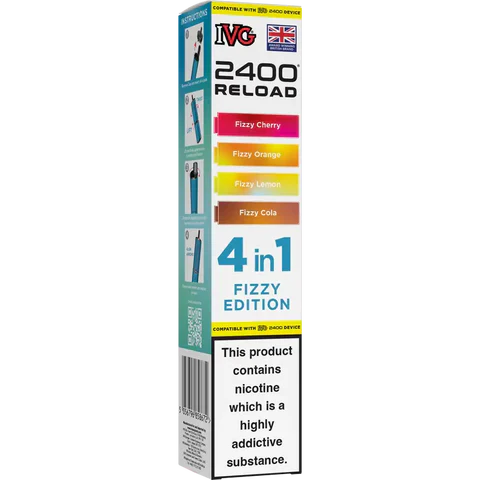 IVG 2400 Reload 4-in-1 Multi Flavour Prefilled Vape Pods (Pack of 5)