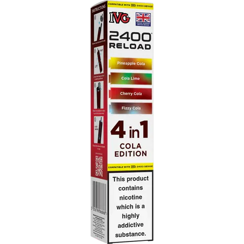 IVG 2400 Reload 4-in-1 Multi Flavour Prefilled Vape Pods (Pack of 5)