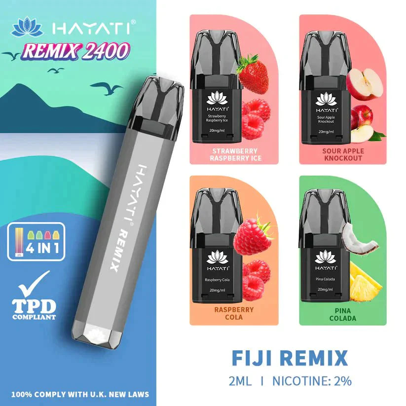 Hayati Remix 2400 Puffs 4 in 1 Disposable Vape (Box of 5)