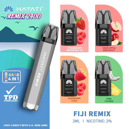 Hayati Remix 2400 Puffs 4 in 1 Disposable Vape (Box of 5)