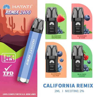 Hayati Remix 2400 Puffs 4 in 1 Disposable Vape (Box of 5)