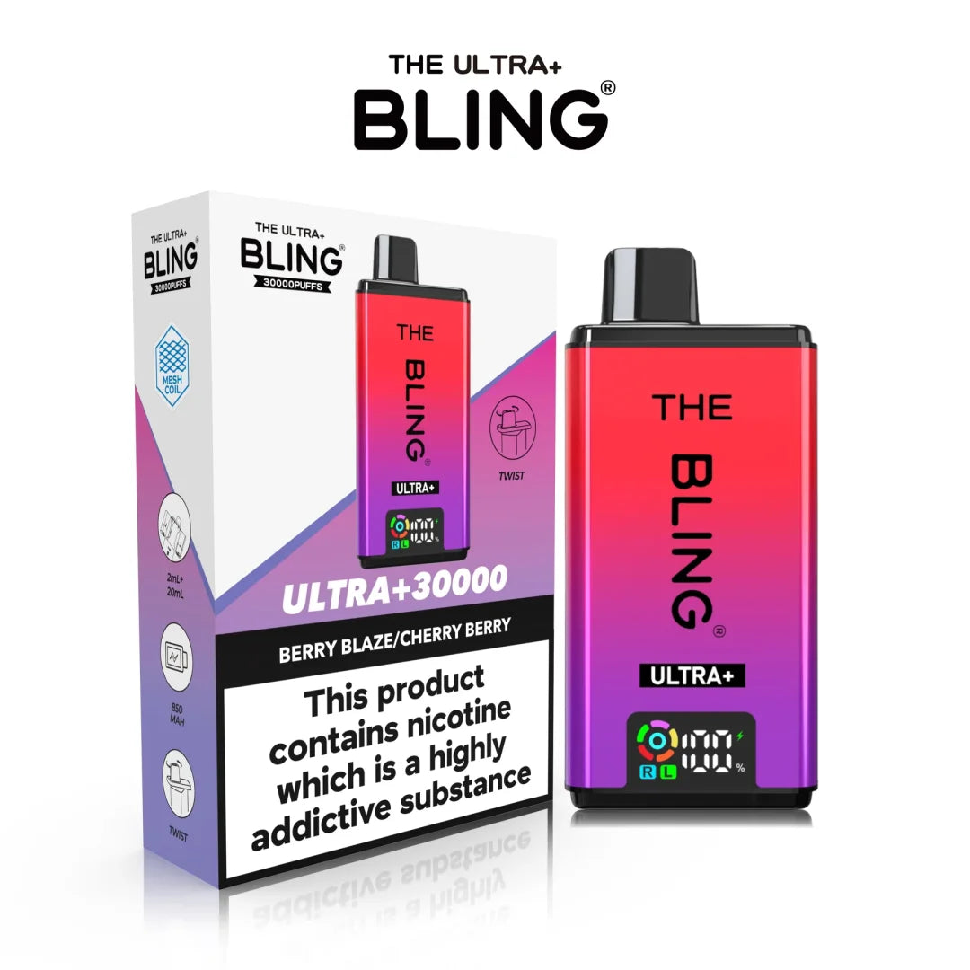 The Bling Ultra Plus 30000+ Puffs Prefilled Pod Kit (Pack of 3)