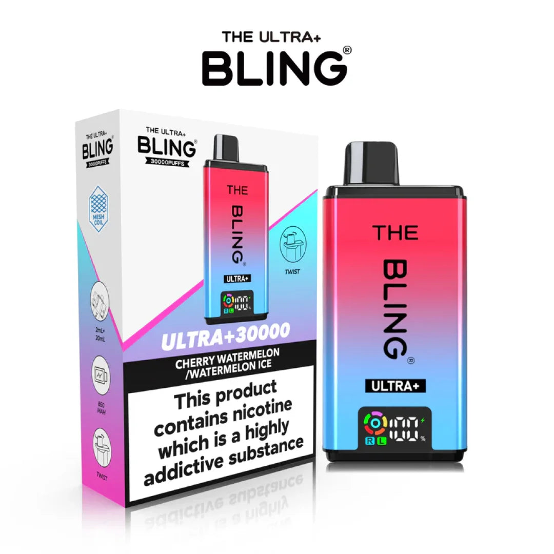 The Bling Ultra Plus 30000+ Puffs Prefilled Pod Kit (Pack of 3)