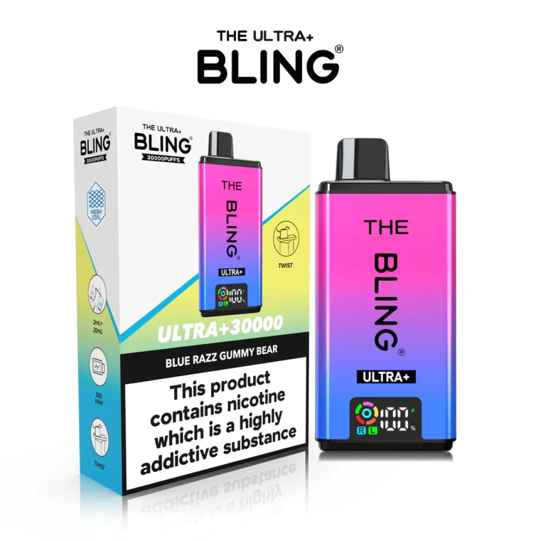 The Bling Ultra Plus 30000+ Puffs Prefilled Pod Kit (Pack of 3)